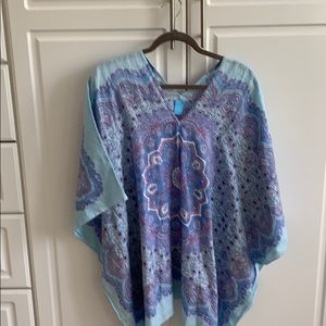 J. McLaughlin pure linen poncho